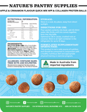 Apple and Cinnamon Flavour Quick Mix Collagen Protein Balls
