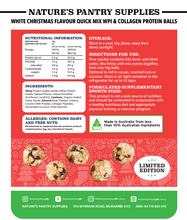 Load image into Gallery viewer, Limited Edition White Christmas Quick Mix Collagen Protein Balls
