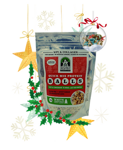 Limited Edition White Christmas Quick Mix Collagen Protein Balls